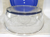 New PYREX Pro Deluxe ROUND 12 Cup / 3 Qt DISH & COVER 10" x 3.5" Royal BLUE 8202