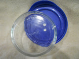 New PYREX Pro ROUND 5 Cup Glass DISH & Vented ROYAL BLUE Plastic Cover 8201
