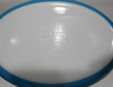 ❤️ PYREX 10-oz HORIZON BLUE PIXIE 700 ml AuGratin Oval Dish Milkglass Mini Baker