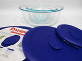 6-pc PYREX PRO 3-Qt, 5-Cup, 1.67-Cup Storage Bowls & Vent Covers BRIGHT BLUE