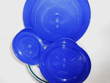 6-pc PYREX PRO 3-Qt, 5-Cup, 1.67-Cup Storage Bowls & Vent Covers BRIGHT BLUE