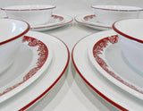 ❤️ 12-pc Corelle RED ROSE PARADE Dinnerware Set CHINESE New Year Flower Blossoms