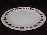 1 Corelle RUDOLPH 10.25" DINNER PLATE Christmas Holiday Crimson Red Snowflakes