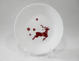 ❤️ 1 Corelle RUDOLPH 6.75"  BREAD PLATE Appetizer SANTA'S Holiday RED REINDEER
