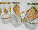 ❤️ NEW 4 Corelle SAND ART 16-oz Tumbler GLASSES Cooler Iced Tea Drinkware Southwest Scrolls