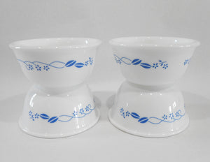 ❤️ 4 Corelle PROVINCIAL BLUE 6-oz RAMEKIN BOWLS Berry Dessert Fruit Sauce Condiment