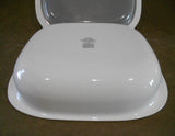 ❤️ Corningware SIMPLYLITE White 3-Qt OBLONG Casserole Bake Dish & Plastic Cover