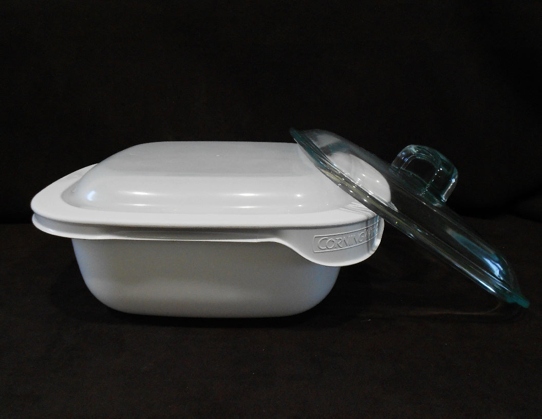 3 pc CORELLE 1.5 Qt SQUARE Simplylite BAKE SERVE STORE White Casser Tarlton Place