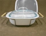 ❤️ 4-pc Corningware SIMPLYLITE 1.5-Qt SQUARE Casserole Bake Dish, Covers, Cradle