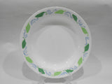 ❤️ 1 Corelle SPEARMINT 15-oz Flat RIMMED SOUP BOWL Pasta Stew 8.5" Green Blue Leaves