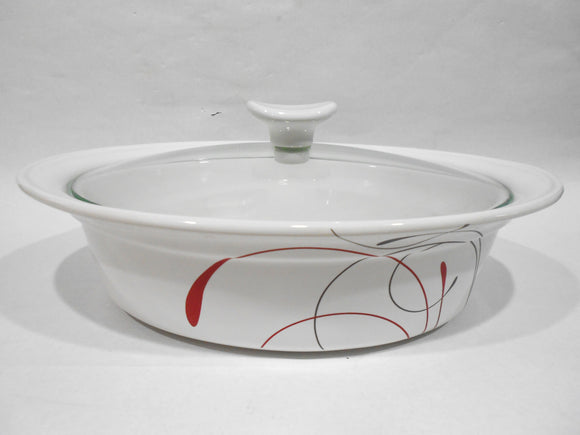 ❤️ CORELLE Corningware 2-Qt SPLENDOR Oval 13x9 Stoneware Roaster Casserole Dish