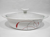 ❤️ CORELLE Corningware 2-Qt SPLENDOR Oval 13x9 Stoneware Roaster Casserole Dish