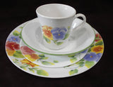 ❤️ NEW 5-pc Corelle SUMMER BLUSH Dinnerware PLACE SETTING Colorful Pansies Pansy