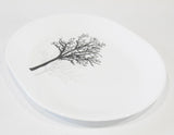 ❤️ Corelle TIMBER SHADOWS 12.25 x 10 SERVING PLATTER Plate *Black Grey Bare Trees