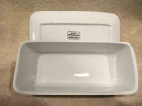 Corelle TIMBER SHADOWS Porcelain COVERED BUTTER DISH Silhouettes of Bare Trees