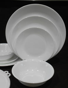 ❤️ NEW 10-pc WINTER FROST WHITE Dinnerware w/ Dinner Lunch Plates Bowls & Covers