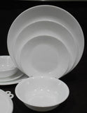 ❤️ NEW 10-pc WINTER FROST WHITE Dinnerware w/ Dinner Lunch Plates Bowls & Covers