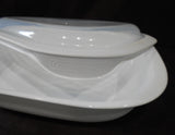 ❤️ Corningware SIMPLYLITE White 3-Qt OBLONG Casserole Bake Dish & Plastic Cover