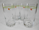 ❤️ NEW 4 Corelle WILDFLOWER 12-oz TUMBLER GLASSES 5.5" Drinkware *Orange Blossom