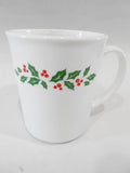❤️ NEW 1 Corning WINTER HOLLY 10-oz MUG Cup Red Green 1991 Christmas Holiday