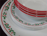 🌲 NEW 12-pc Corelle WINTER HOLLY DINNERWARE SET Dinner Bread PLATES 18-oz BOWLS