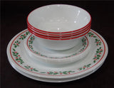 🌲 NEW 12-pc Corelle WINTER HOLLY DINNERWARE SET Dinner Bread PLATES 18-oz BOWLS