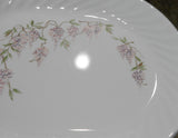 ❤️ Corelle WISTERIA 12x10 SERVING PLATTER Plate Light Purple Swirled Fluted Rim