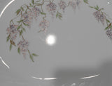 ❤️ Corelle WISTERIA 12x10 SERVING PLATTER Plate Light Purple Swirled Fluted Rim