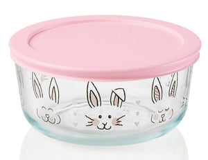 PYREX 4 Cup Pink EASTER Bunny Peeps Blue Floral *HIPPITY HOPPITY or HELLO SPRING
