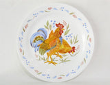 1 NEW Corelle COUNTRY MORNING White 10 1/4" DINNER PLATE Blue Tail Rooster Farm