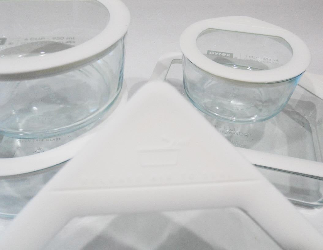 ❤️ 10-pc PYREX ULTIMATE Food Storage Container Set WHITE SILICONE & GL –  Tarlton Place