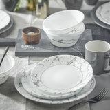 Corelle STONE GREY 21.5-oz SOUP Cereal SALAD BOWL *Silver Gray Marble Asher