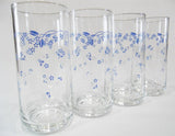 ❤️ Corelle PROVINCIAL BLUE 16-oz GLASSES Iced Tea Tumbler English Garden Floral