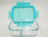 PYREX 2.1 Cup MEALBOX Meal Prep Leftover Divided Glass Storage Microwave Safe