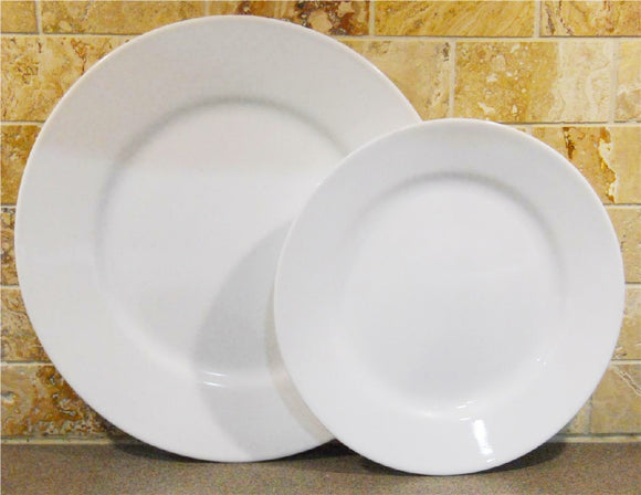 Corelle DAZZLING WHITE *Choose: 10 3/4 Dinner OR 8 1/2 Lunch PLATE *Wide Rimmed