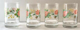 ❤️ NEW 4 Corelle ELEGANT ROSE 7-oz JUICE GLASSES Pink Weighted Bottom Drinkware