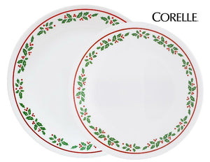 ❤️ Corelle WINTER HOLLY Choose: DINNER or LUNCH PLATE Christmas Holiday Red Green