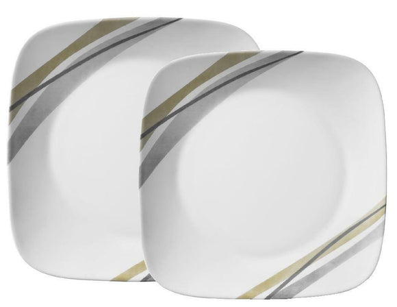 Corelle BOUTIQUE Square MURET Choose: DINNER or LUNCH PLATE Brown Grey Black