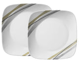 Corelle BOUTIQUE Square MURET Choose: DINNER or LUNCH PLATE Brown Grey Black