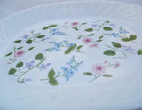 ❤️ Corelle DELICATE ARRAY Chop Plate SERVING PLATTER Entree Floral Swirl Rim
