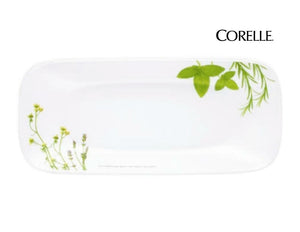 CORELLE Livingware EUROPEAN HERBS Appetizer Fish TRAY Plate Garden Green *NEW