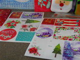 12-pc Christmas Holiday Gift & Treat Bags Set S, M, L Tissue Stickers Tags Pens