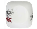 Corelle Square KYOTO LEAVES Dinner OR Lunch PLATE *Japanese Garden Red Gray