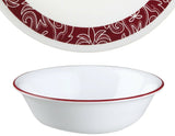 1 NEW Corelle BANDHANI 18-oz SOUP CEREAL SALAD BOWL 6 1/4" Dark Crimson Red Rim