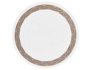 1 Corelle SAND SKETCH 6 3/4" BREAD PLATE *White Taupe Tan Intertwining Spheres