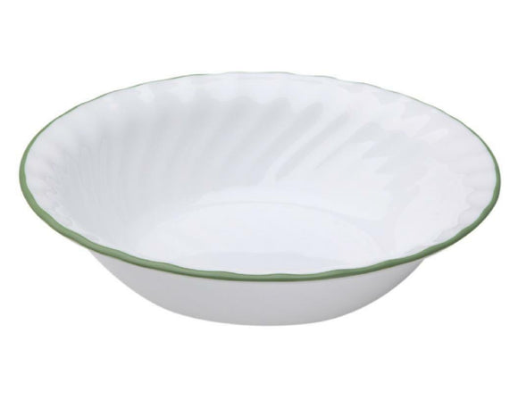 1 Corelle CHUTNEY or DELICATE ARRAY 18-oz Swirled SOUP CEREAL BOWL Green Rim