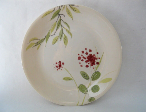 1 Corelle WINE BERRIES Sandstone 8 1/2 LUNCH Luncheon SALAD Plate *Red Green GUC