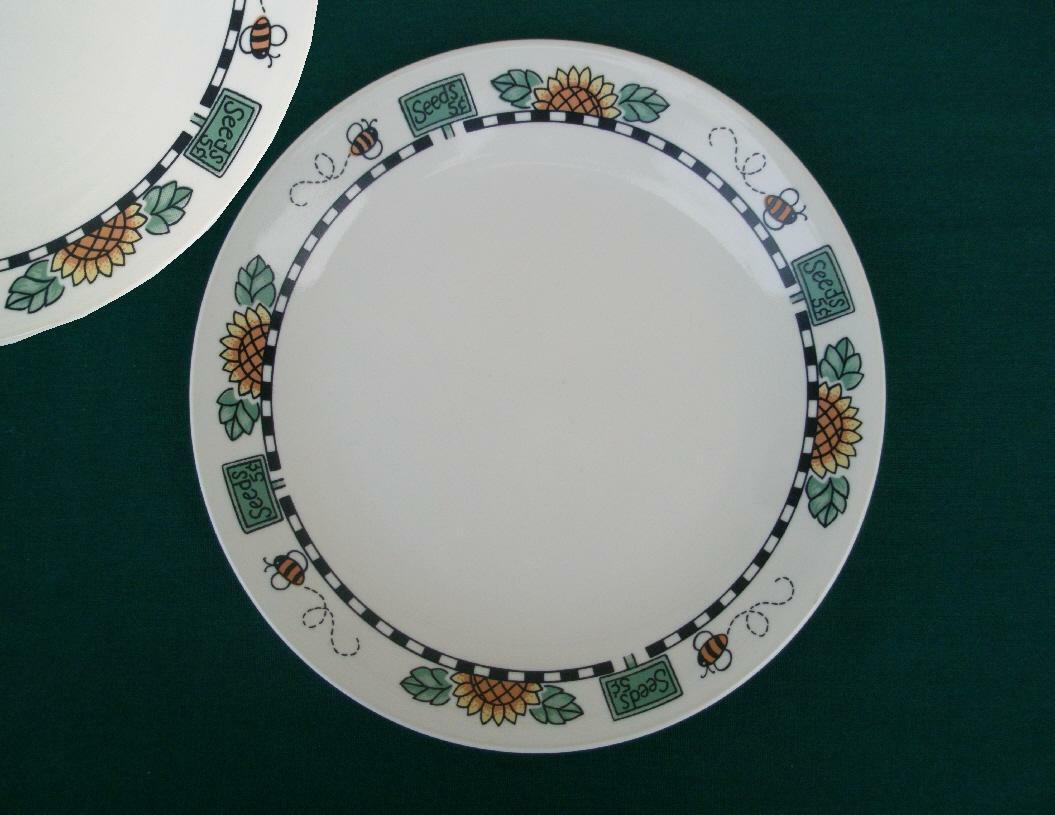 1 Corelle SUNBLOSSOMS Sandstone BREAD PLATE Butter Dessert SUNFLOWERS Tarlton Place