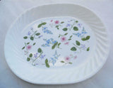 ❤️ Corelle DELICATE ARRAY Chop Plate SERVING PLATTER Entree Floral Swirl Rim