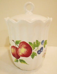 *NEW Corelle 14.5-oz CHUTNEY CANISTER Fruit Harvest Stoneware 4 1/2 Tea Storage